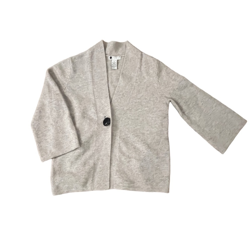 Carole Little Gray Wool Angora Blend Cardigan size M